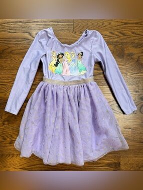 Disney Princess Lavender Belle Jasmine Aurora Cinderella Tiana Tulle Dress 4T